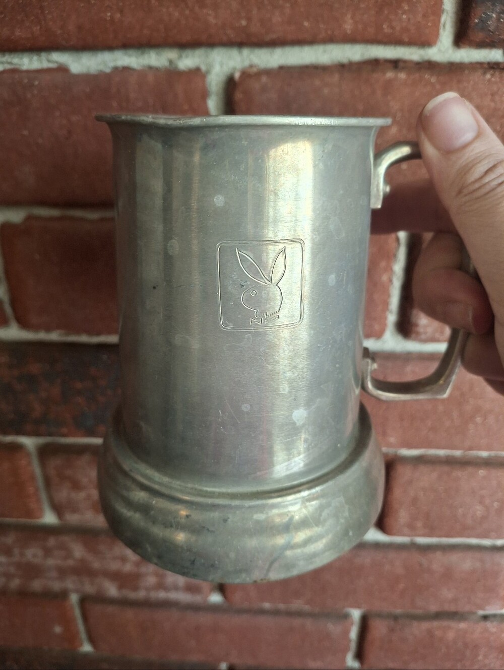 Playboy Pewter-Style Tankard Mug - Silver